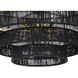 Lumina LED Black Jute Chandelier Ceiling Light